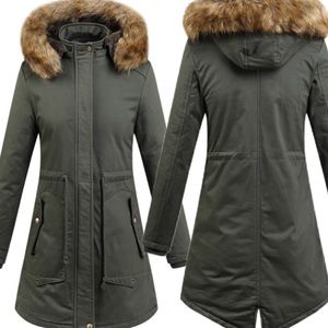 Great Winter Parka with Fur Hood fur lined
